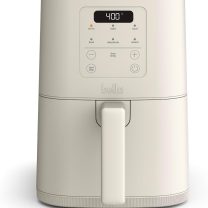 bella 4Qt Slim Air Fryer, Fits-anywhere™ Kitchenware, EverGood™ Ceramic Nonstick Coating, Adjustable Temperature, 6 Preset Cooking Options, 60 Min Auto Shutoff w Audible Tone, 3.3lb Capacity, Oatmilk