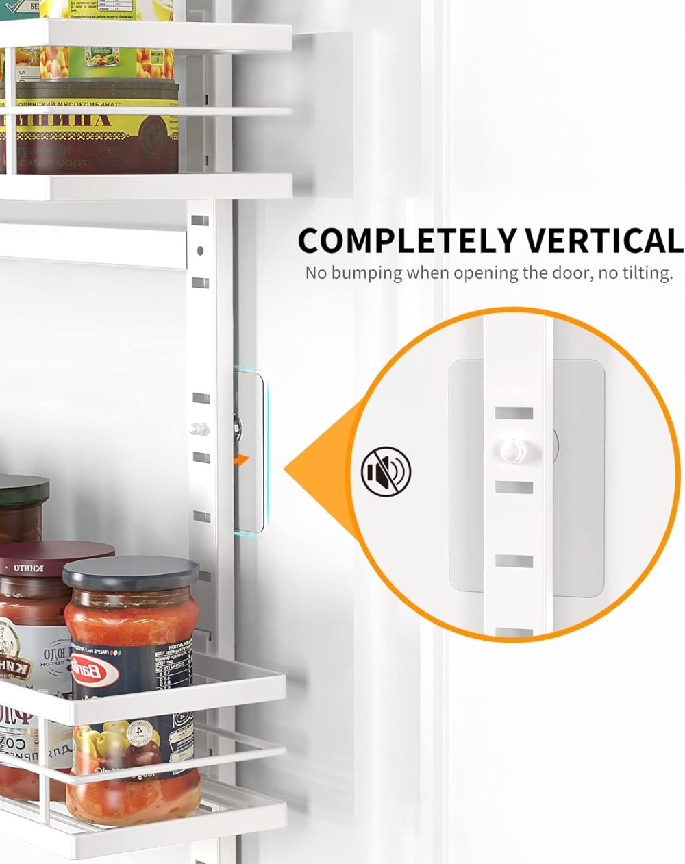 Moforoco White 9-Tier Over The Door Pantry Organizer, Pantry Organization And Storage, Metal Hanging Spice Rack Shelves Door, Home & Kitchen Essentials, Laundry Room Bathroom Organization - Image 6